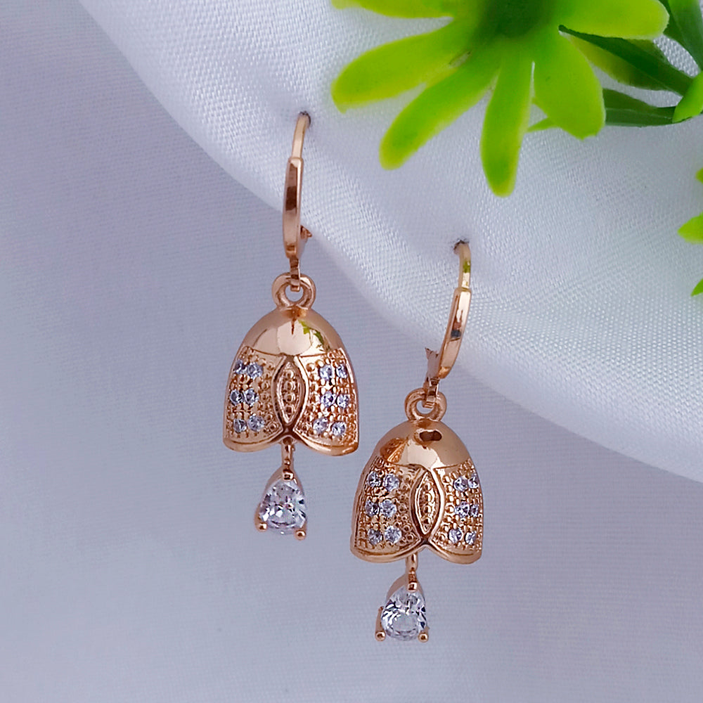JB Arts Gold Plated AD Stone Jhumki Earrings