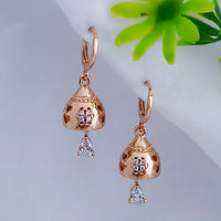 JB Arts Gold Plated AD Stone Jhumki Earrings