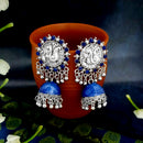 JewelJunk Blue Oxidized Plated Jhumka