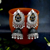 JewelJunk Black Oxidized Plated Jhumka