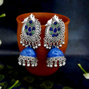 JewelJunk Blue Oxidized Plated Jhumka