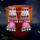 JewelJunk Pink Oxidized Plated Jhumka