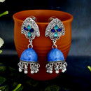 JewelJunk Blue Oxidized Plated Jhumka