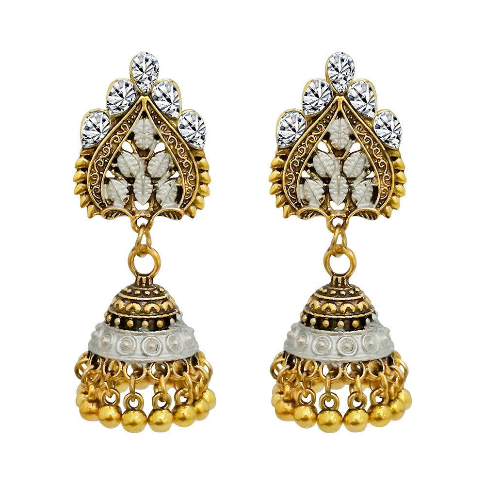 JewelJunk Gold Plated Pack Of 6 Jhumka