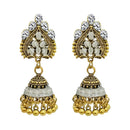 Jeweljunk Gold Oxidised Plated Jhumki Earrings -1317815