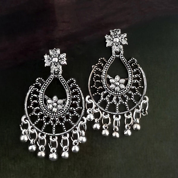 Woma Oxidised Plated Trendy Dangler Earrings