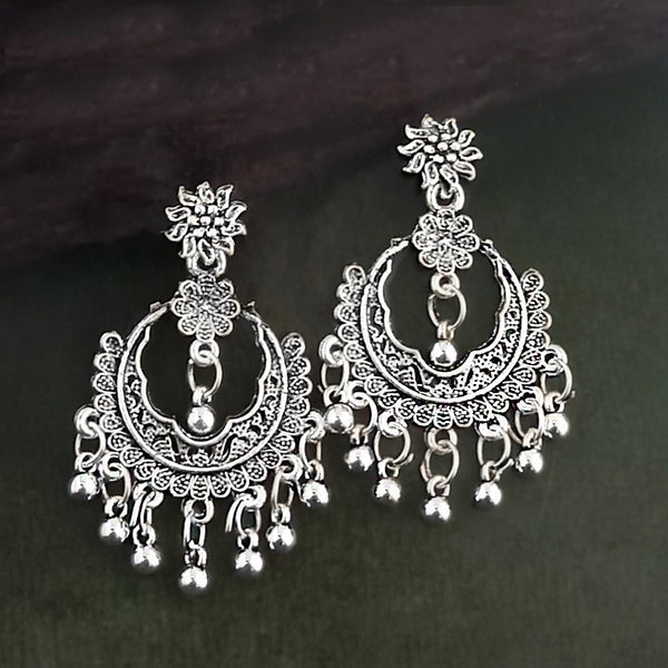 Woma Oxidised Plated Trendy Dangler Earrings