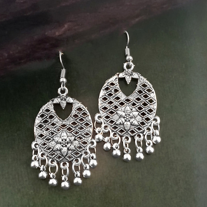 Woma Oxidised Plated Trendy Dangler Earrings