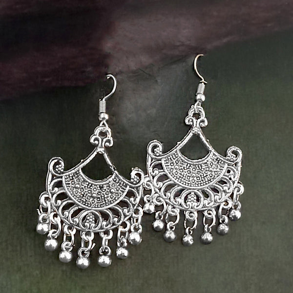 Woma Oxidised Plated Trendy Dangler Earrings