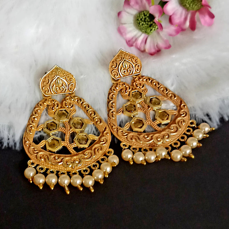 Amina Creation Gold Plated Meenakari Dangler Earrings Assorted Color