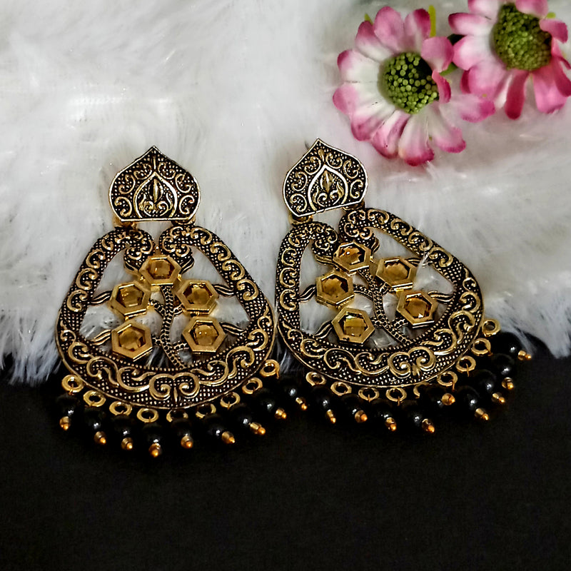 Amina Creation Gold Plated Meenakari Dangler Earrings Assorted Color