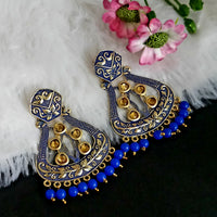 Amina Creation Gold Plated Meenakari Dangler Earrings Assorted Color