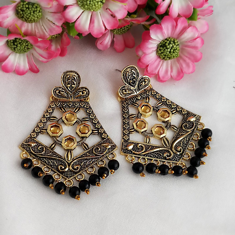 Amina Creation Gold Plated Meenakari Dangler Earrings Assorted Color