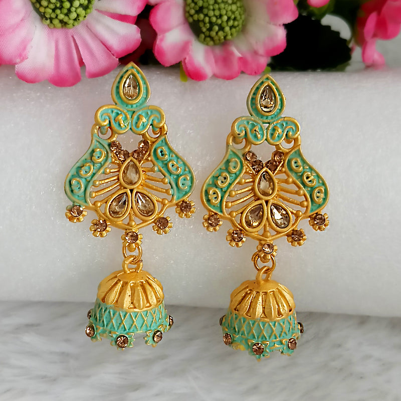 Amina Creation Gold Plated Meenakari Dangler Earrings Assorted Color