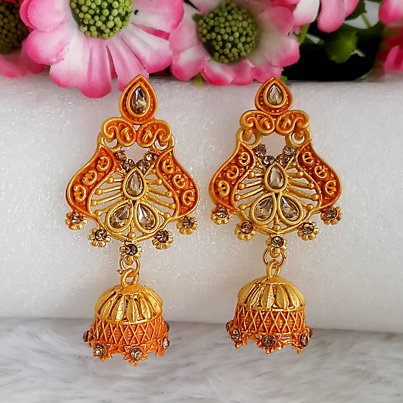 Amina Creation Gold Plated Meenakari Dangler Earrings Assorted Color