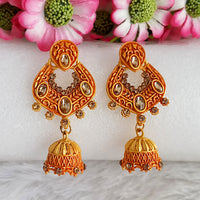 Amina Creation Gold Plated Meenakari Dangler Earrings Assorted Color