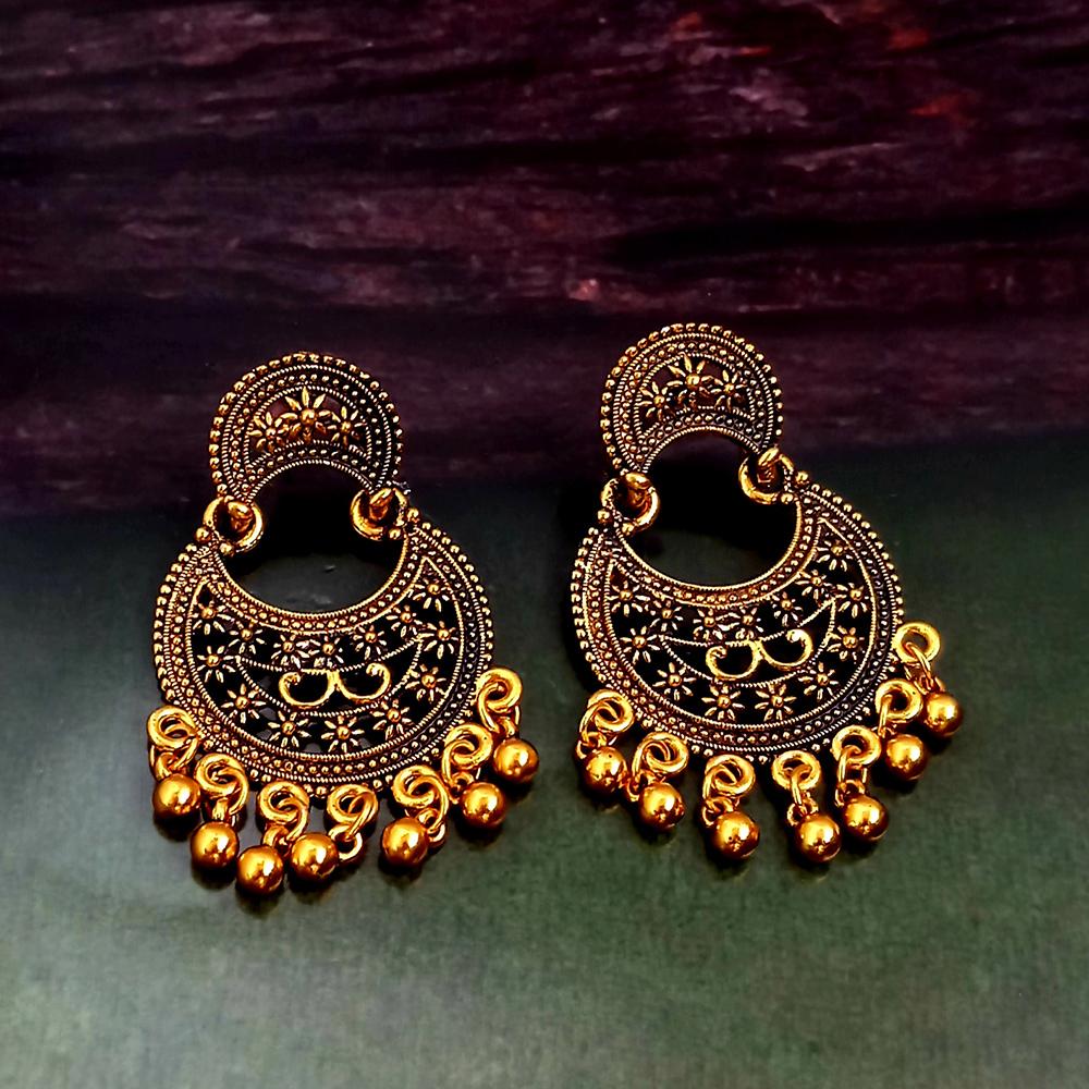 Woma Gold Plated Dangler Earrings  - 1318242A