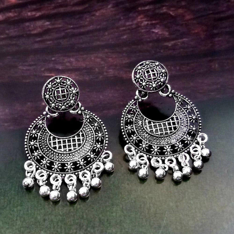 Woma Silver Plated Dangler Earrings  - 1318244