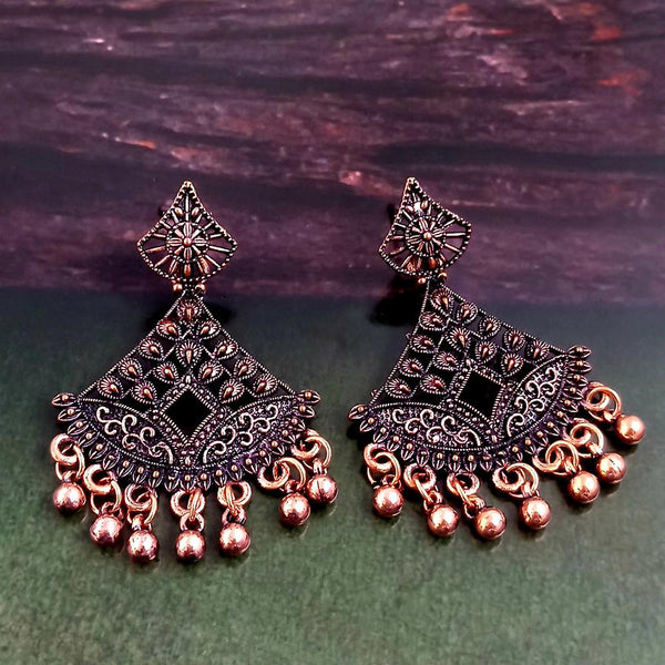 Woma Antiqe Gold Plated Dangler Earrings  - 1318245B