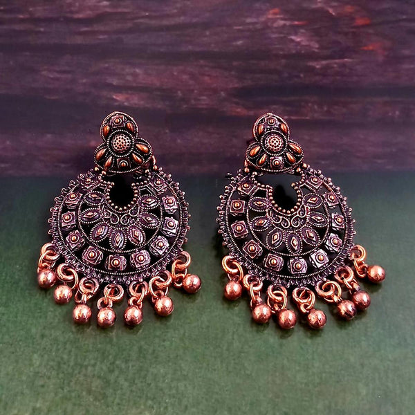 Woma Antiqe Gold Plated Dangler Earrings  - 1318248B