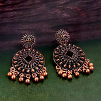Woma Antiqe Gold Plated Dangler Earrings  - 1318249B