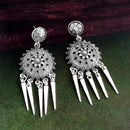 Woma Silver Plated Dangler Earrings  - 1318277