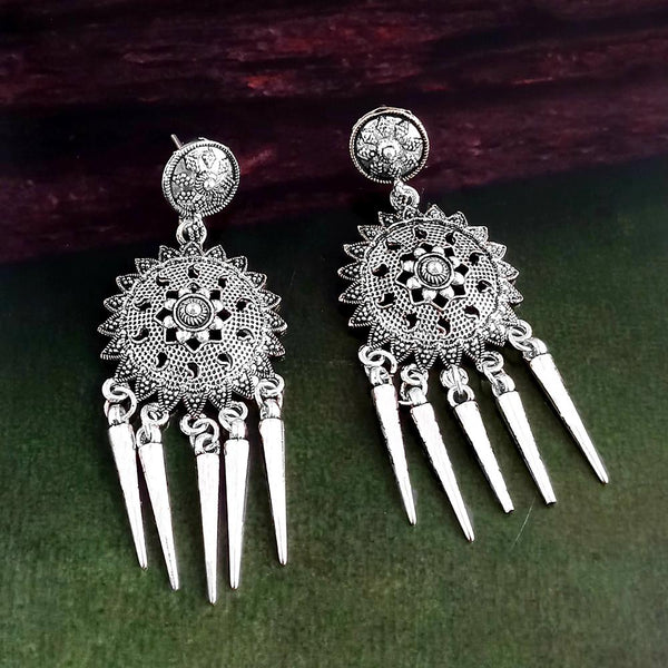 Woma Silver Plated Dangler Earrings  - 1318277