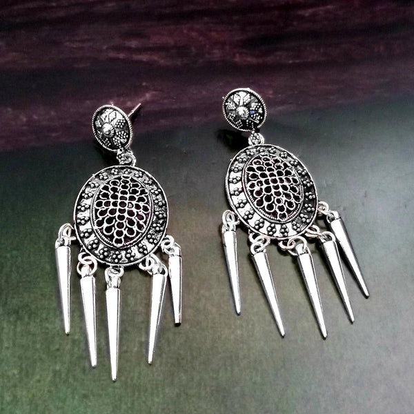 Woma Silver Plated Dangler Earrings  - 1318278