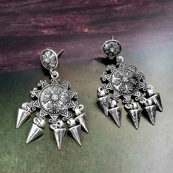 Woma Silver Plated Dangler Earrings  - 1318292