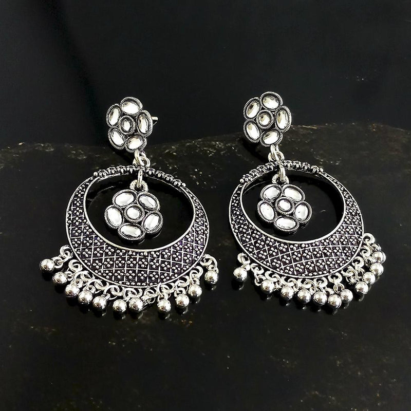 Woma Oxidised Plated Dangler Earrings  - 1318333