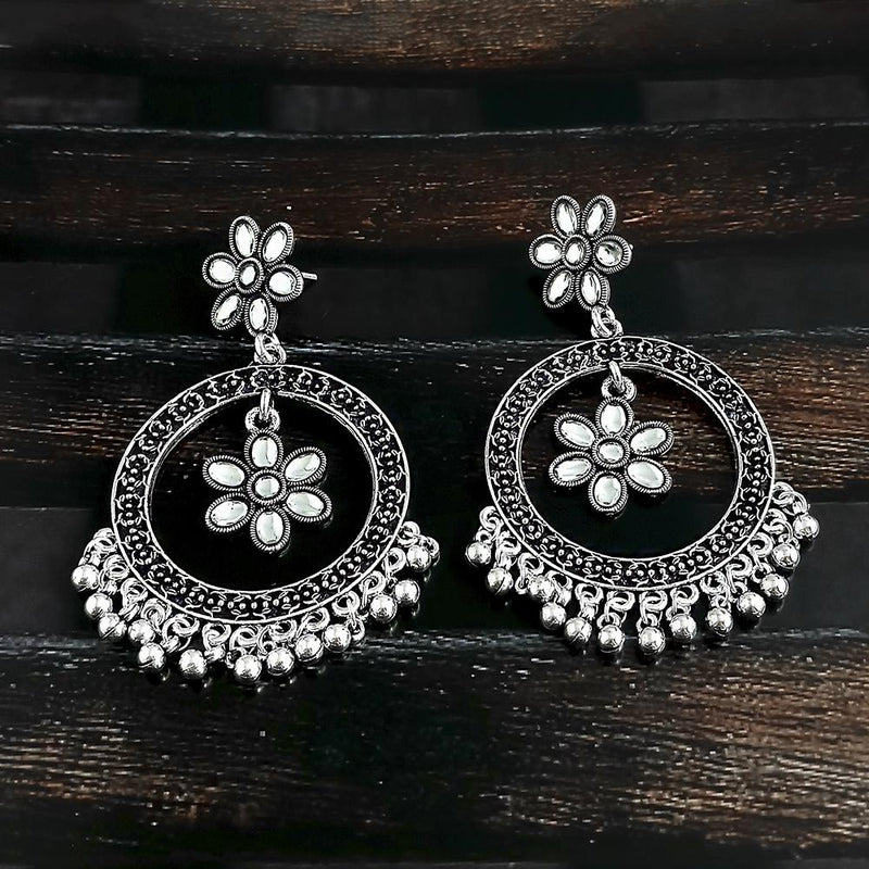 Woma Oxidised Plated Dangler Earrings  - 1318336