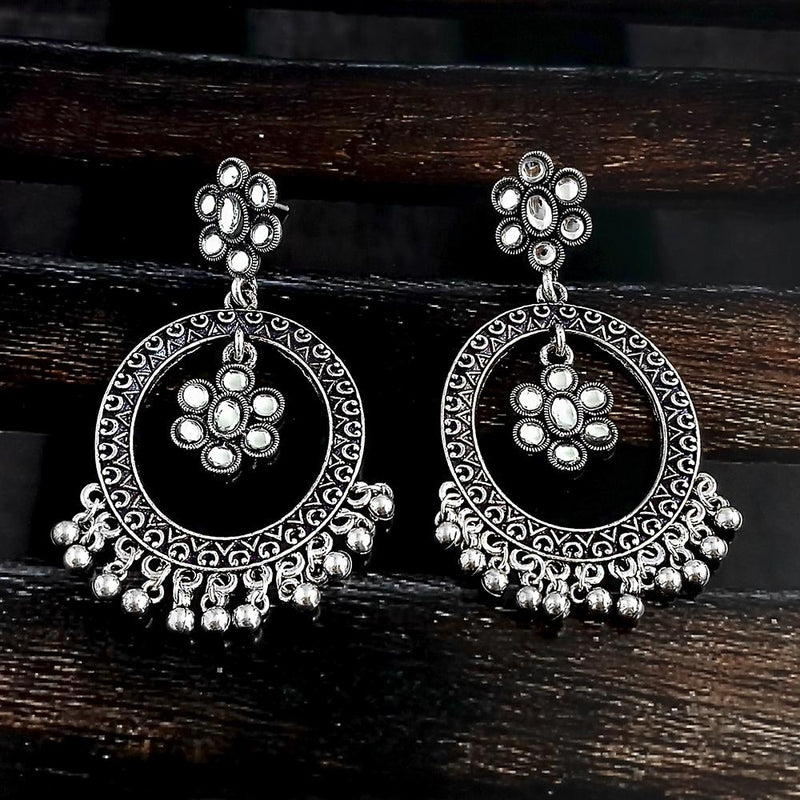 Woma Oxidised Plated Dangler Earrings  - 1318337