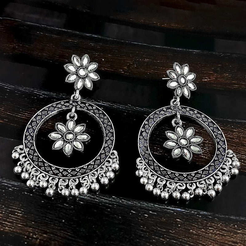 Woma Oxidised Plated Dangler Earrings  - 1318338