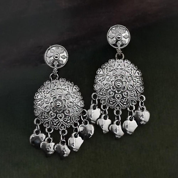 Woma Oxidised Plated Dangler Earrings  - 1318339