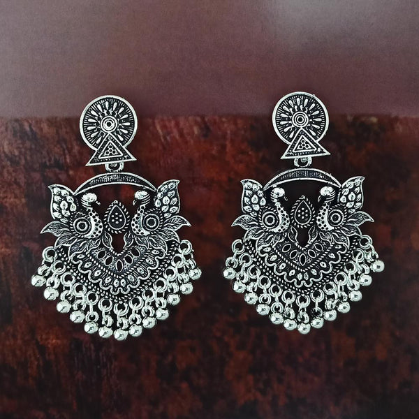Woma Oxidised Plated Dangler Earrings  - 1318358