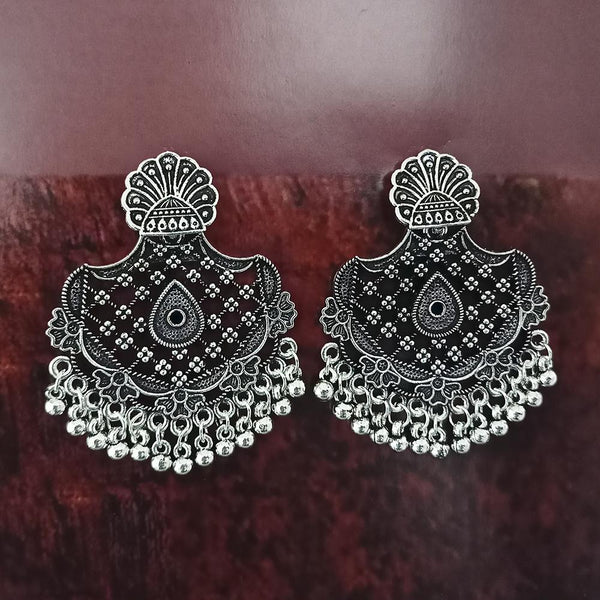 Woma Oxidised Plated Dangler Earrings  - 1318359