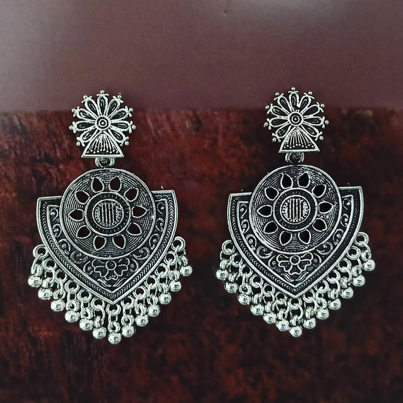 Woma Oxidised Plated Dangler Earrings  - 1318361