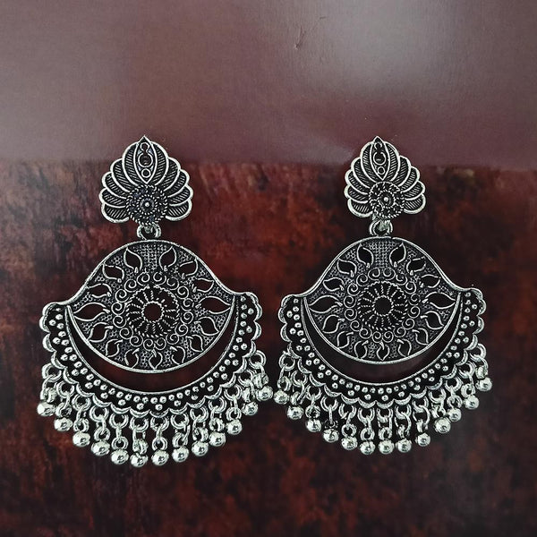 Woma Oxidised Plated Dangler Earrings  - 1318362