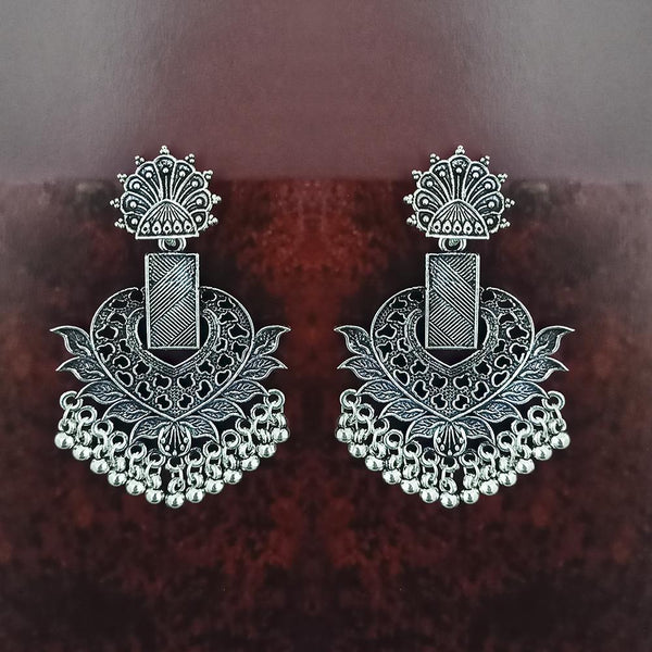 Woma Oxidised Plated Dangler Earrings  - 1318366