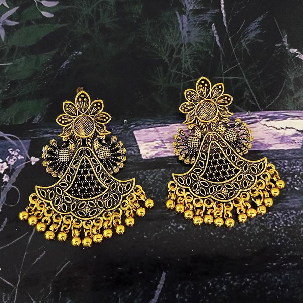 Woma Gold Plated Dangler Earrings  - 1318367A