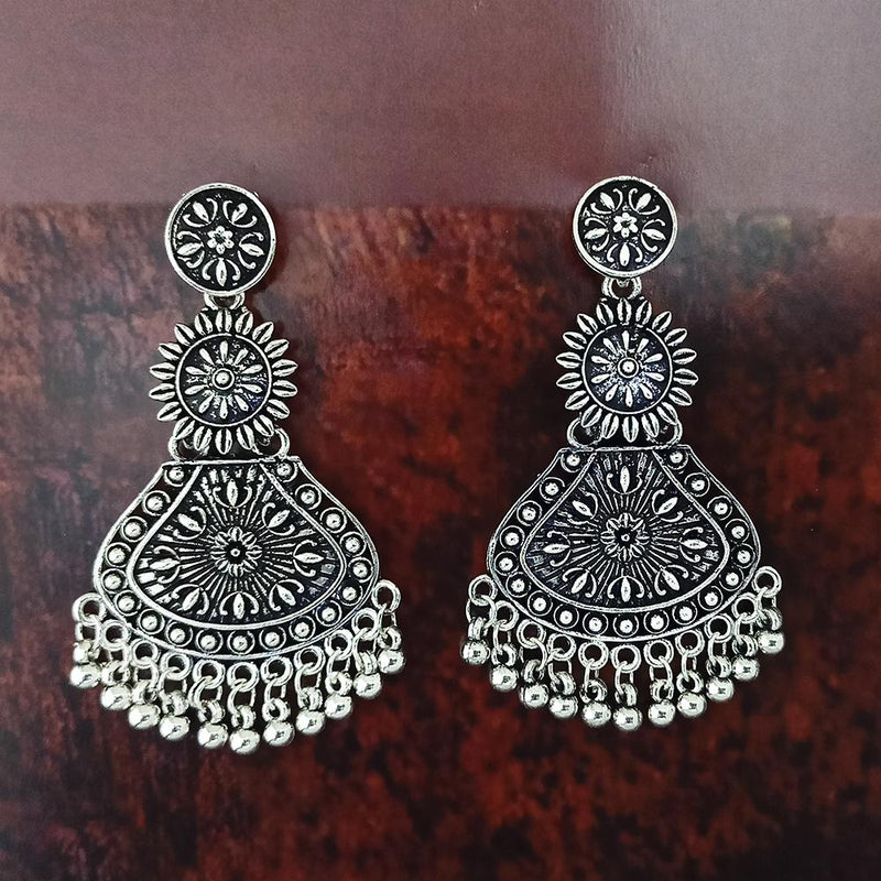 Woma Oxidised Plated Dangler Earrings  - 1318370