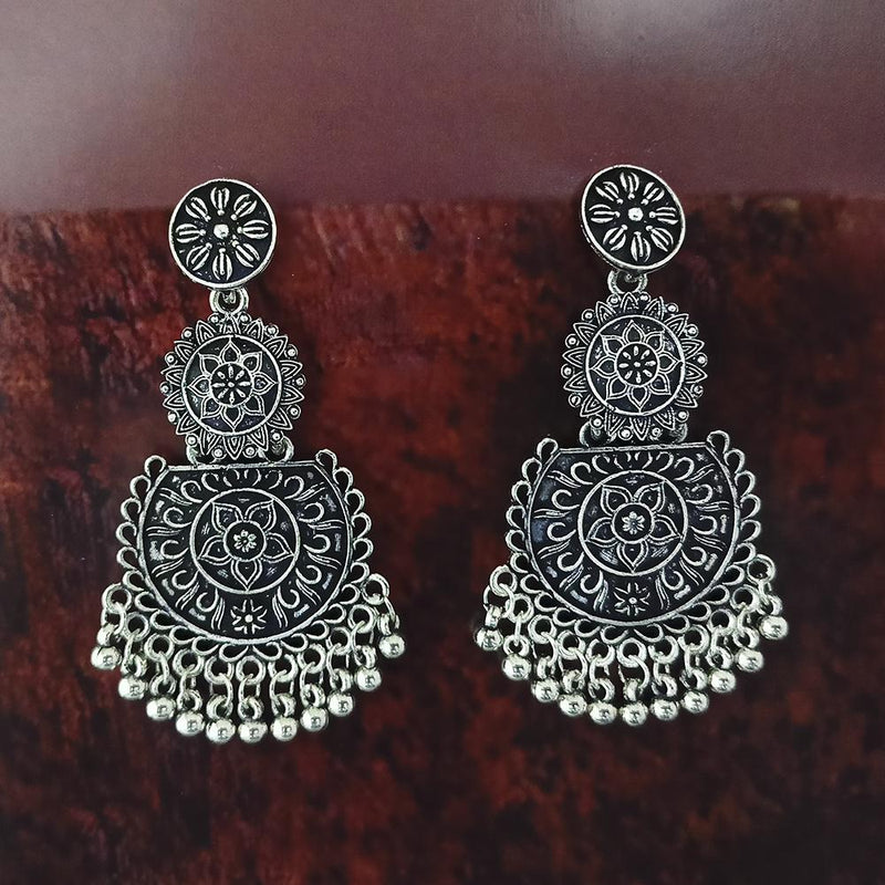 Woma Oxidised Plated Dangler Earrings  - 1318371