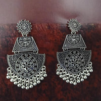 Woma Oxidised Plated Dangler Earrings  - 1318374