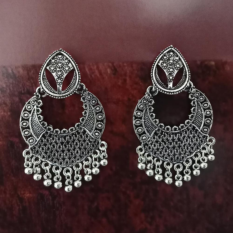 Woma Oxidised Plated Dangler Earrings  - 1318378