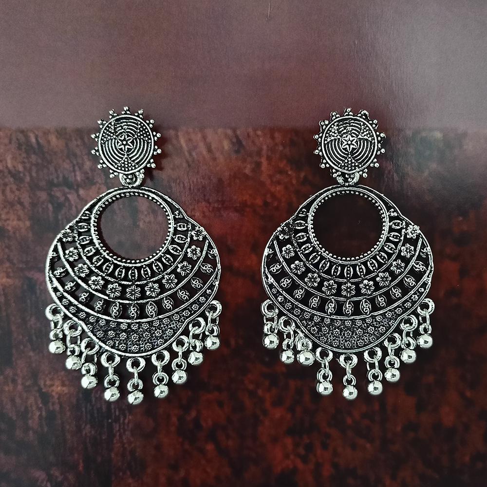 Woma Oxidised Plated Dangler Earrings  - 1318379