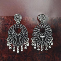 Woma Oxidised Plated Dangler Earrings  - 1318388