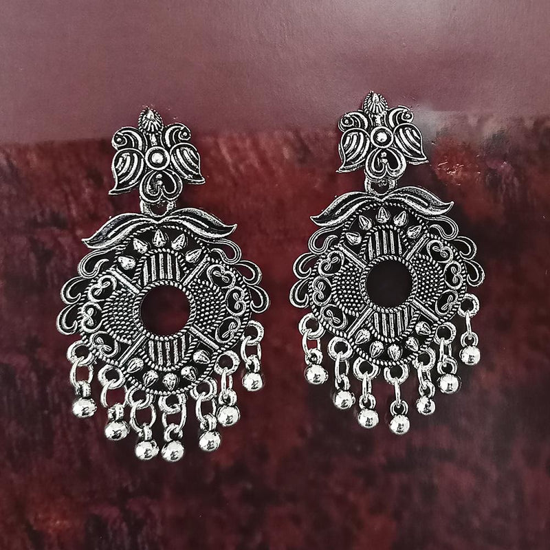 Woma Oxidised Plated Dangler Earrings  - 1318389