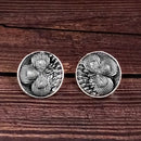 Woma Floral Oxidised Plated Stud Earrings