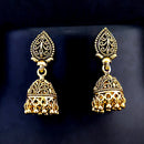 Tip Top Fashion Gold Plated Oxidized Jhumki