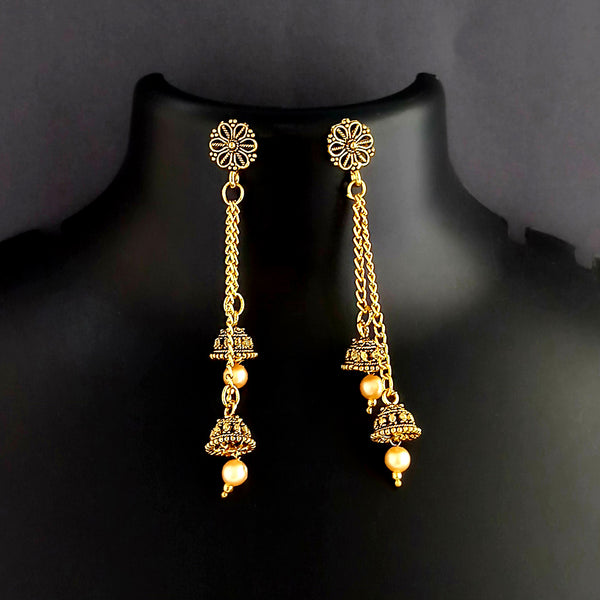 Kriaa Oxidized Gold Plated Danglers & Drops